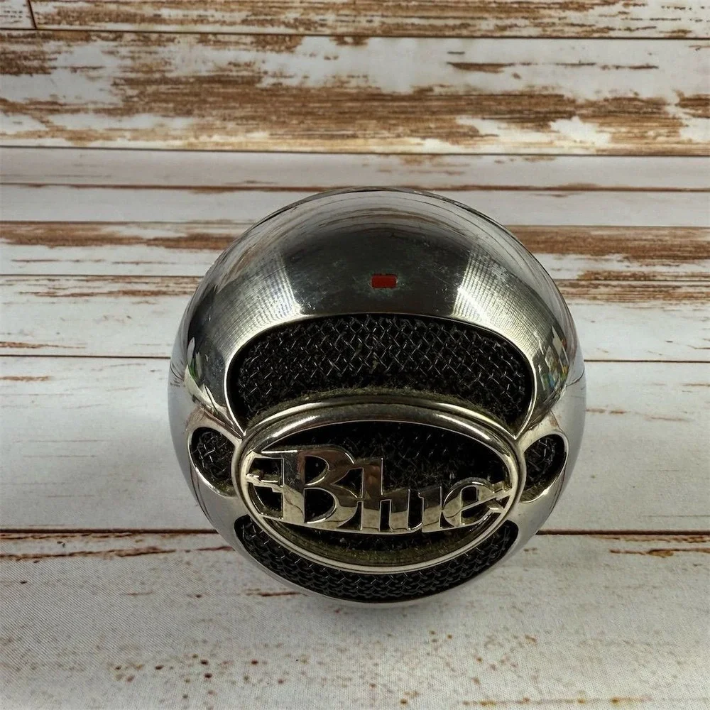 Blue Snowball USB Microphone Silver for PC & Mac Plug-and-Play